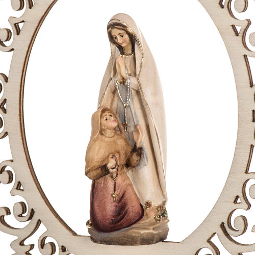 Weihnachtsschmuck Gottesmutter von Lourdes und Bernadette Holz 2
