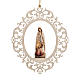 Ozdoba bożonarodzeniowa Madonna z Lourdes z Bernadetą drewno s1