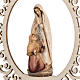 Ozdoba bożonarodzeniowa Madonna z Lourdes z Bernadetą drewno s2