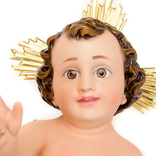 Niño Jesús de yeso con corona 7