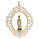 Christmas decor Our Lady of Lourdes carved wood s1