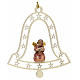 Weihnachtsschmuck Glocke mit Engel aus Holz s1