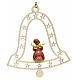 Weihnachtsschmuck Glocke mit Engel aus Holz s2