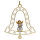 Christmas decor angel and trumpet on bell s1