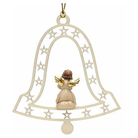 Weihnachtsschmuck Glocke mit Betende Engel aus Holz