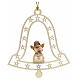 Weihnachtsschmuck Glocke mit Betende Engel aus Holz s1