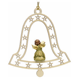 Christmas decor angel with flute on bell