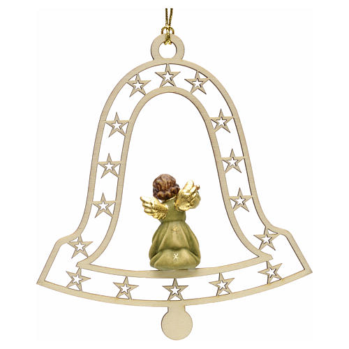 Christmas decor angel with flute on bell 2