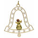 Christmas decor angel with flute on bell s2