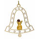 Christmas decor angel with lamp on bell s2
