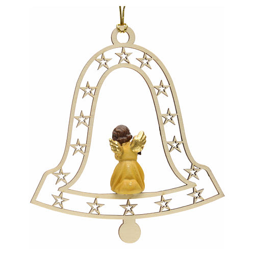 Christmas decor angel with lamp on bell 2