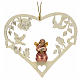 Weihnachtsschmuck Herz mit Engel aus Holz s1