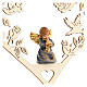 Weihnachtsschmuck Herz Engel mit Trompete aus Holz s2