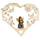 Christmas decor angel with trumpet on heart s1