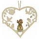 Christmas decor angel with flute on heart s1