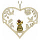 Christmas decor angel with flute on heart s2