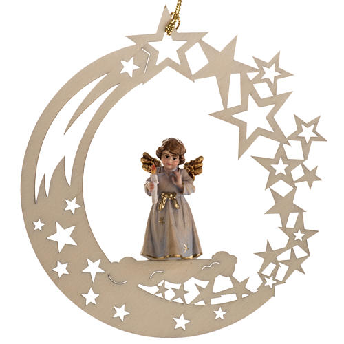 Addobbo di Natale angelo stelle con candela 1