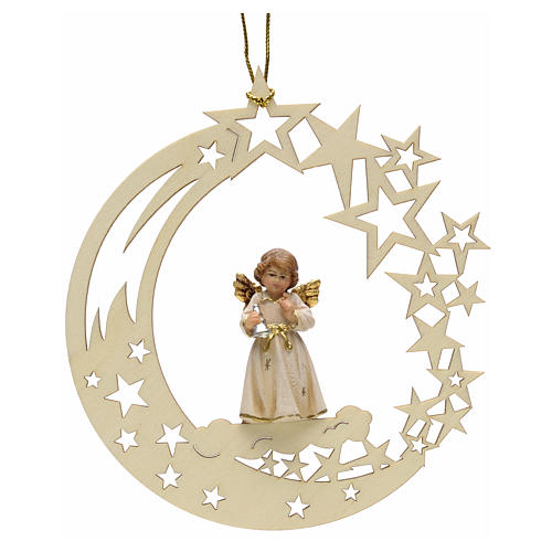 Weihnachtsschmuck Engel mit Glocke aus Holz 1