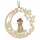Weihnachtsschmuck Engel mit Glocke aus Holz s1