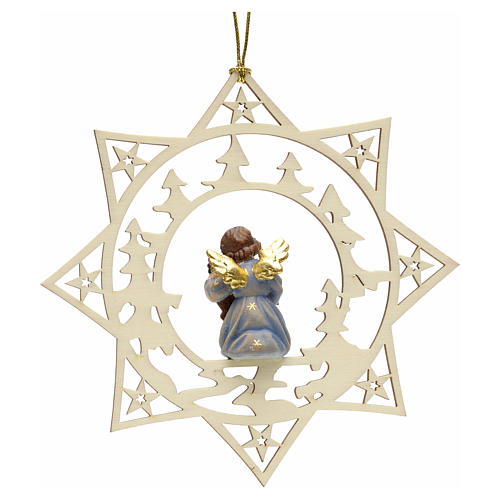 Christmas decoration star angel with double bass 2