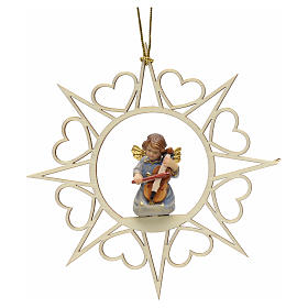 Weihnachtsschmuck aus Holz Engel mit Geige
