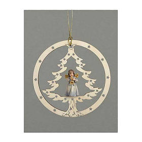 Weihnachtsschmuck Tannenbaum Engel mit Trompete aus Holz