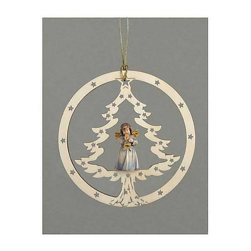 Weihnachtsschmuck Tannenbaum Engel mit Trompete aus Holz 1