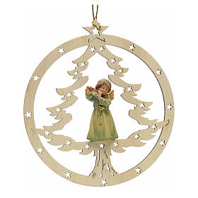 Tree decoration, angel on fir with flute