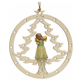 Tree decoration, angel on fir with flute