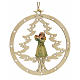 Tree decoration, angel on fir with flute s1