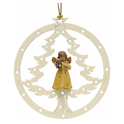 Tree decoration, angel on fir with lantern 1