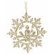 Tree decoration, wooden snowflake with candle s1