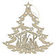 Weihnachtsschmuck Tannenbaum mit Krippe aus Holz s1