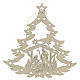 Weihnachtsschmuck Tannenbaum mit Krippe aus Holz s2