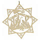 Christmas decoration, wooden star with nativity s1