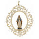 Christmas decor Our Lady of Graces engraved wood s1
