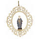 Christmas decor Our Lady of Graces engraved wood s2