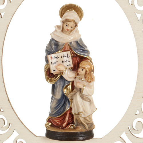 Christmas decor Saint Anne and young Mary wood 2