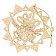Christmas tree decoration, carved wooden star with bells s2