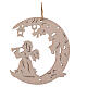 Christmas tree decoration, wooden angel with moon s2