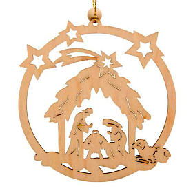 Decoro Natale cerchio stelle Sacra Famiglia