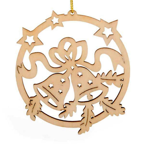 Christmas tree decoration, circle with stars and bells 1