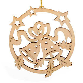 Christmas tree decoration, circle with stars and bells