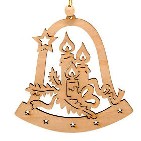 Christmas tree decoration, bell with candles