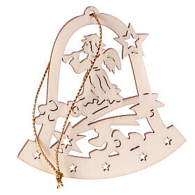 Christmas tree decoration, bell with angel and horn