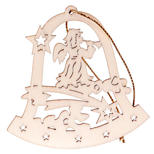 Christmas tree decoration, bell with angel and horn 1