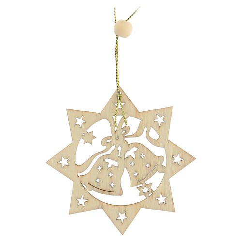 Christmas tree decoration, star with 8 points and bells 1