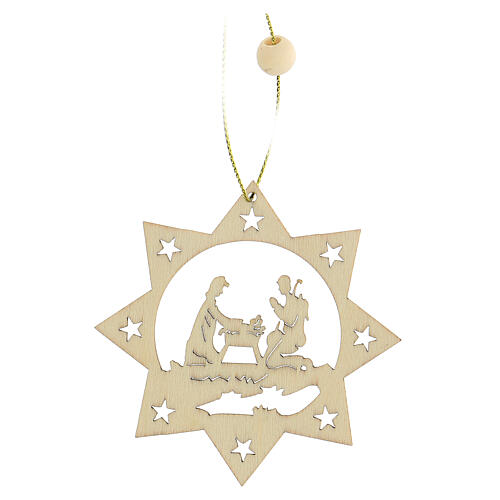 Christmas tree decoration, star with 8 points and Holy Family 2