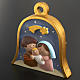 Christmas tree decoration, bell with stylised nativity s2
