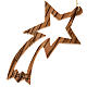Christmas tree decoration carved star Holy Land olive wood s1